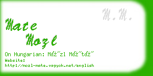 mate mozl business card